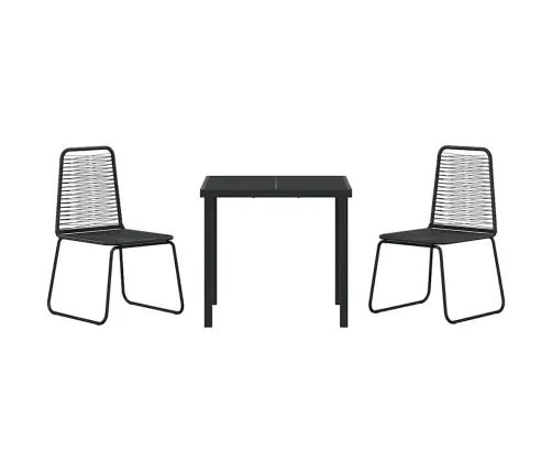 Melni Āra Krēsli 3 Pcs Melna 80 X 80 X 73 Cm Vidaxl Melni Āra Krēsli 3 Pcs Melna 80 X 80 X 73 Cm Vidaxl