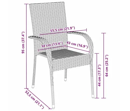 Dārza Ēdamgalds 3 Pcs Brūna Pe Ratan Vidaxl