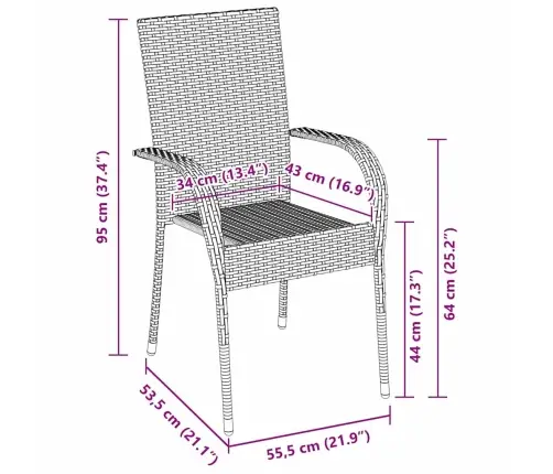 Dārza Ēdamgalds 5 Pcs Brūna Pe Ratan Vidaxl
