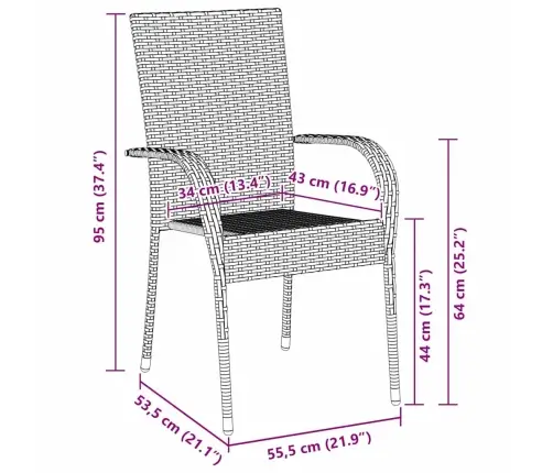 Dārza Ēdamgalds 5 Pcs Melna Pe Ratan Vidaxl