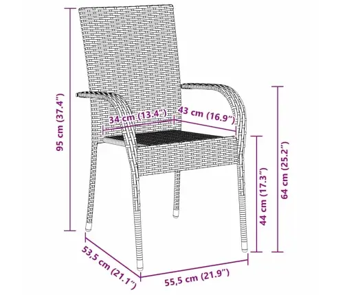 Dārza Ēdamgalds 7 Pcs Melna Pe Ratan Vidaxl