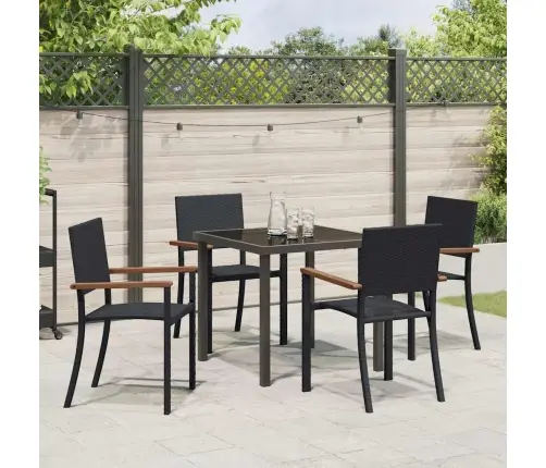 Sodo Valgomojo Komplektas 5 Pcs Juoda