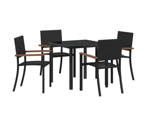 Sodo Valgomojo Komplektas 5 Pcs Juoda