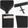 Dārza Krēslu Komplekts Ar Spilvenu 5 Pcs Melna 160 X 80 X 73 Cm Vidaxl