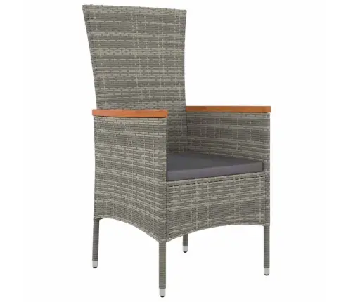 Dārza Ēdamgalda Komplekts 5 Pcs Pelēka 140 X 70 X 73 Cm Vidaxl