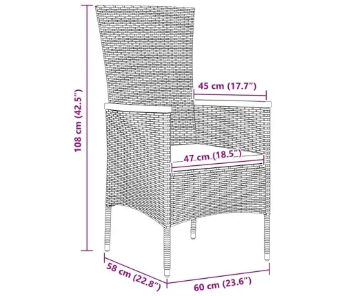 7 Daļu Dārza Ēdamgalds 7 Pcs Pelēka 160 X 80 X 73 Cm Vidaxl