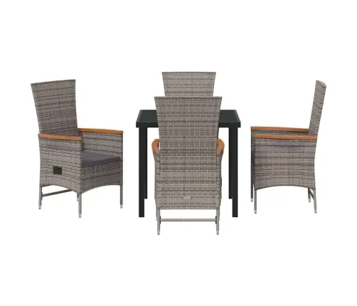 Aia Söögilaudade Komplekt Padjaga 5 Pcs Hall Polürooster