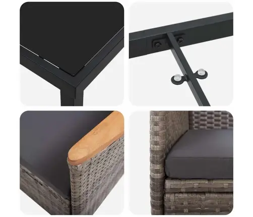 Aia Söögilaudade Komplekt 5 Pcs Hall Pulbervärvitud Teras