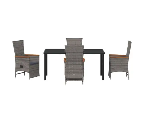 Aia Söögilaudade Komplekt Padjaga 5 Pcs Hall Polürotang