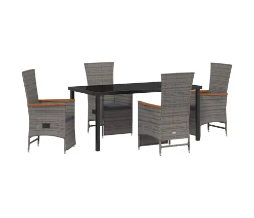 Aia Söögilaudade Komplekt Padjaga 5 Pcs Hall Polürotang