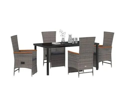 Aia Söögilaudade Komplekt Padjaga 5 Pcs Hall Polürotang