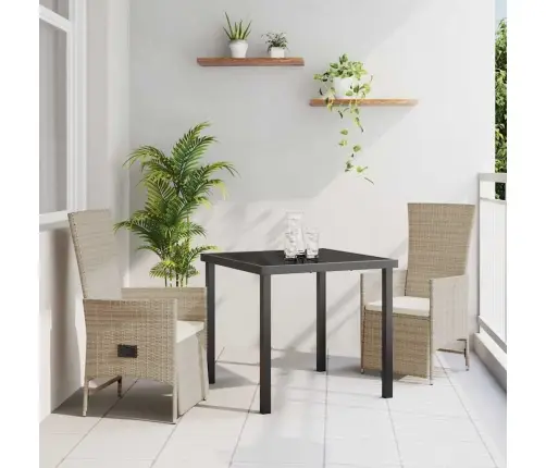 Guļus Dārza Krēslu Komplekts Ar Spilvenu 3 Pcs Bēša Krēmkrāsa Vidaxl