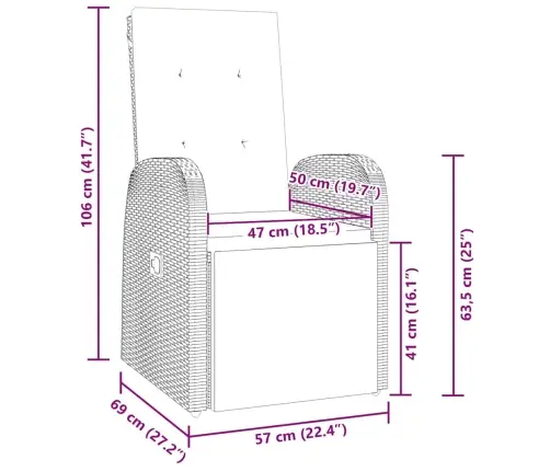 Dārza Ēdamistabas Komplekts 3 Pcs Pelēka 80 X 80 X 73 Cm Vidaxl