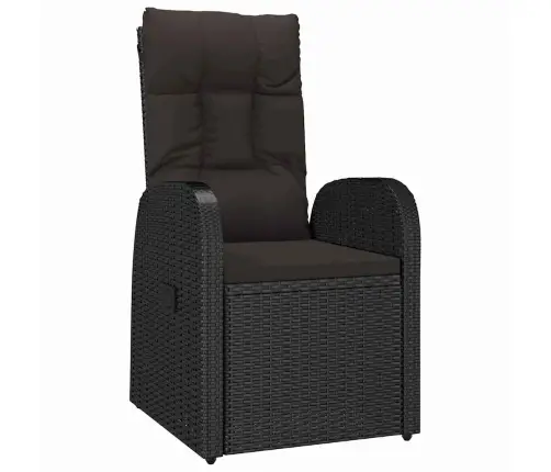 Aia Söögilaudade Komplekt Padjaga 7 Pcs Must Polürotang