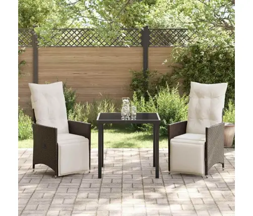 Aia Söögilaudade Komplekt Padjaga 3 Pcs Pruun Polürotang