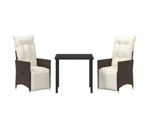 Aia Söögilaudade Komplekt Padjaga 3 Pcs Pruun Polürotang