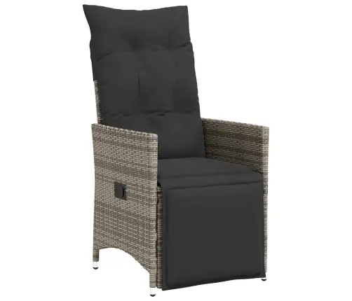 5 Daļu Dārza Pusdienu Komplekts Ar Spilveniem, Pelēks Poliratanas Vidaxl