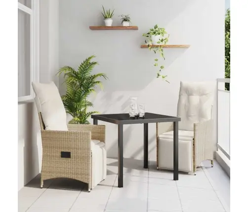 Sodo Valgomojo Komplektas Su Pagalve 3 Pcs Smėlio Poliratanas