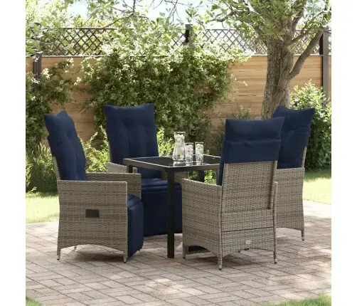 Lauda Ja Toolide Komplekt Padjaga 5 Pcs Hall Pe Rattan