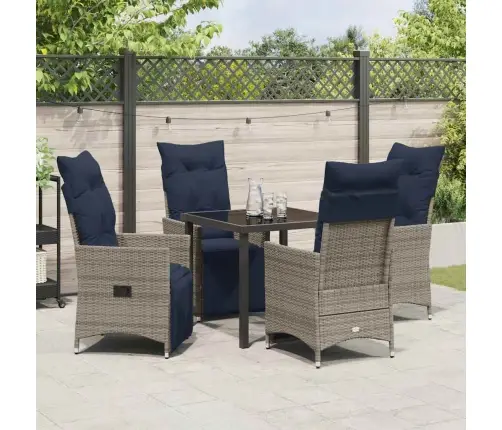 Lauda Ja Toolide Komplekt Padjaga 5 Pcs Hall Pe Rattan