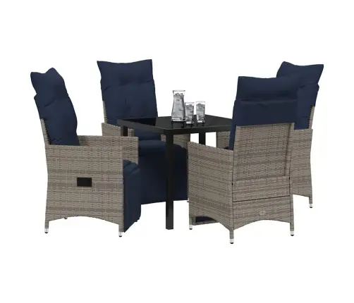 Lauda Ja Toolide Komplekt Padjaga 5 Pcs Hall Pe Rattan