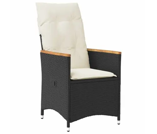 Aia Söögilaudade Komplekt Padjaga 3 Pcs Must Polürotang