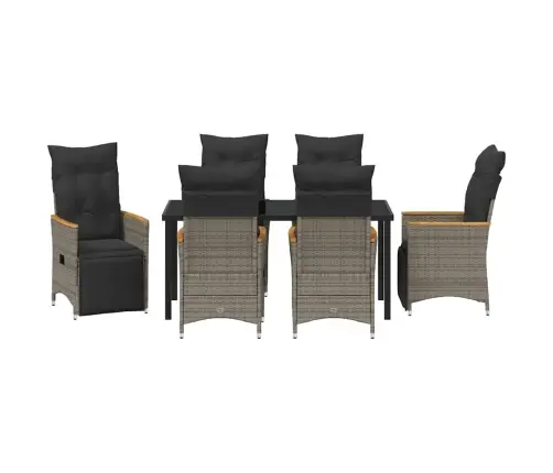 Aia Söögilaudade Komplekt Padjaga 7 Pcs Hall Polürooster