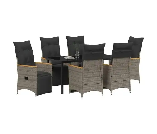 Aia Söögilaudade Komplekt Padjaga 7 Pcs Hall Polürooster