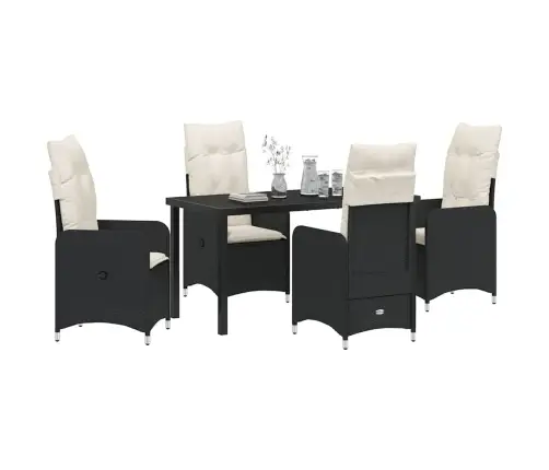 5 Daļu Dārza Ēdamgalda Komplekts Ar Spilveniem Melnā Poliratana Vidaxl 5 Daļu Dārza Ēdamgalda Komplekts Ar Spilveniem Melnā Poliratana Vidaxl