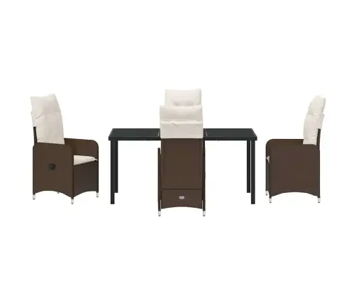 Aia Söögilaudade Komplekt Padjaga 5 Pcs Pruun Polürooster