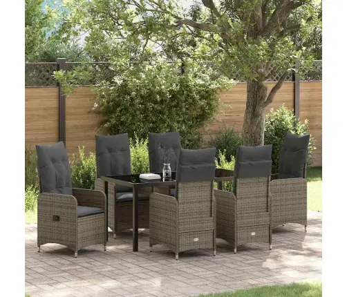 Aia Söögilaudade Komplekt Padjaga 7 Pcs Hall Polürooster