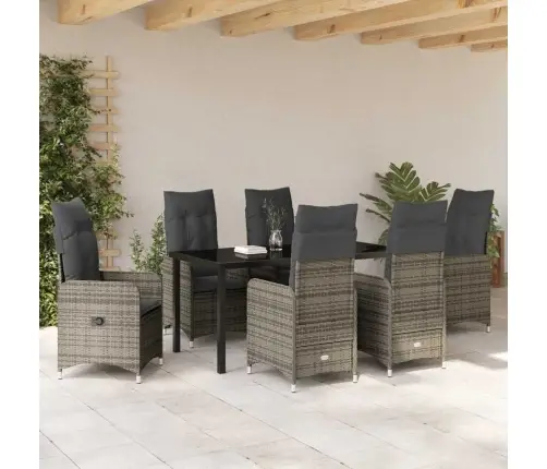 Aia Söögilaudade Komplekt Padjaga 7 Pcs Hall Polürooster