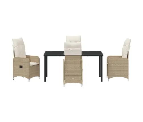 Sodo Valgomojo Komplektas Su Pagalve 5 Pcs Smėlio Poli Ratanas