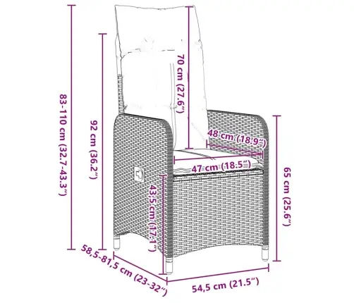 Sodo Valgomojo Komplektas Su Pagalve 5 Pcs Smėlio Poli Ratanas