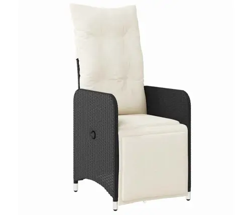 Aia Söögilaudade Komplekt Padjaga 3 Pcs Must Polürooster