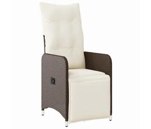 Sodo Valgomojo Komplektas Su Pagalve 7 Pcs Ruda Poli Ratanas