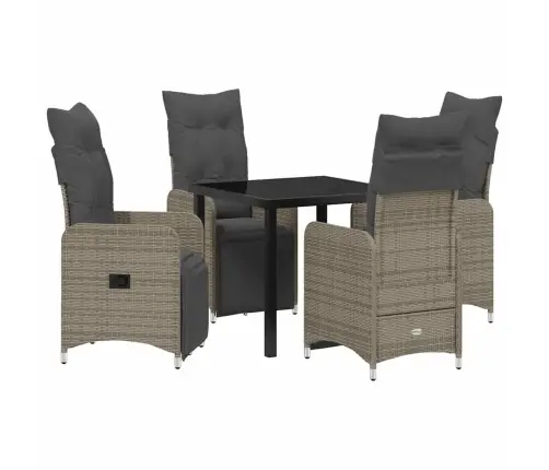 Sodo Valgomojo Komplektas Su Pagalve 5 Pcs Smėlio Poli Ratanas