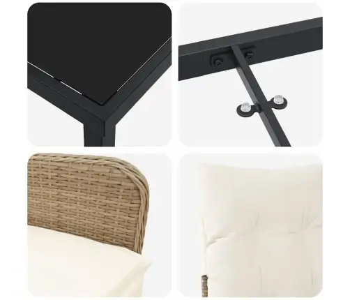 5 Daļu Dārza Pusdienu Komplekts Ar Spilveniem Bēšā Polirātnā Vidaxl 5 Daļu Dārza Pusdienu Komplekts Ar Spilveniem Bēšā Polirātnā Vidaxl