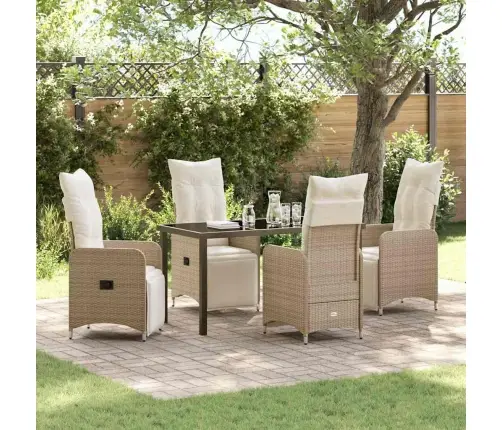 5 Daļu Dārza Pusdienu Komplekts Ar Spilveniem Bēšā Polirātnā Vidaxl 5 Daļu Dārza Pusdienu Komplekts Ar Spilveniem Bēšā Polirātnā Vidaxl