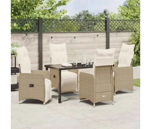 5 Daļu Dārza Pusdienu Komplekts Ar Spilveniem Bēšā Polirātnā Vidaxl 5 Daļu Dārza Pusdienu Komplekts Ar Spilveniem Bēšā Polirātnā Vidaxl