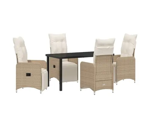 5 Daļu Dārza Pusdienu Komplekts Ar Spilveniem Bēšā Polirātnā Vidaxl 5 Daļu Dārza Pusdienu Komplekts Ar Spilveniem Bēšā Polirātnā Vidaxl