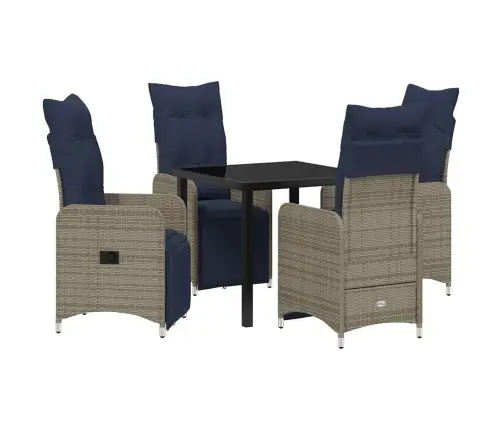 Lauda Ja Toolide Komplekt Padjaga 5 Pcs Hall Pe Rattan