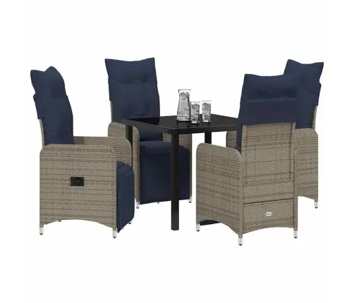 Lauda Ja Toolide Komplekt Padjaga 5 Pcs Hall Pe Rattan