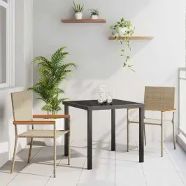 Aia Söögilaudade Komplekt Padjaga 3 Pcs Beež Polürotang