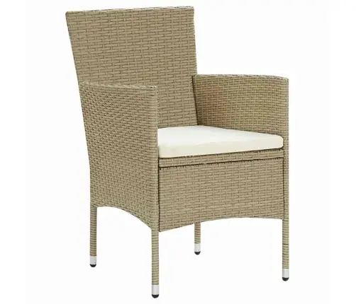 Aia Söögilaudade Komplekt Padjaga 5 Pcs Beež Polürooster