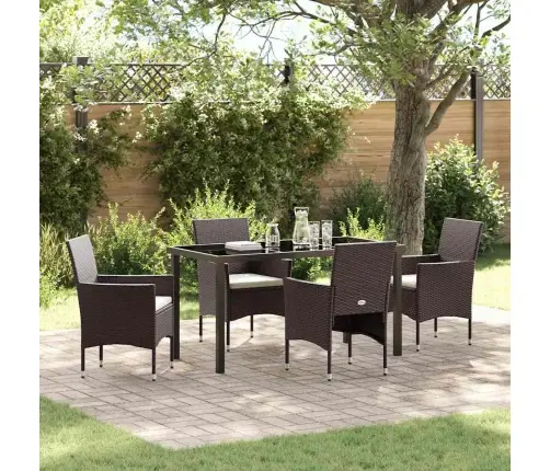 Aia Söögilaudade Komplekt Padjaga 5 Pcs Pruun Polürotang