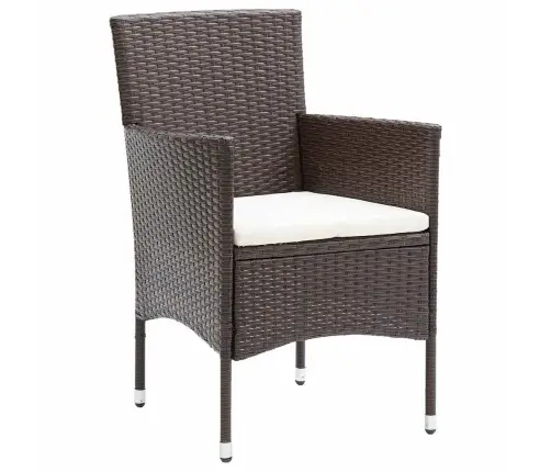 Aia Söögilaudade Komplekt Padjaga 5 Pcs Pruun Polürotang