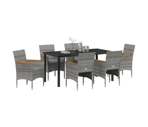 Aia Söögilaudade Komplekt Padjaga 7 Pcs Hall Polürooster