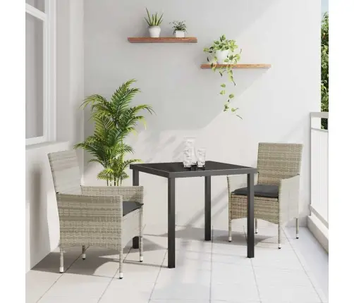 Aia Söögilaudade Komplekt Padjaga 3 Pcs Helehall Polürotang