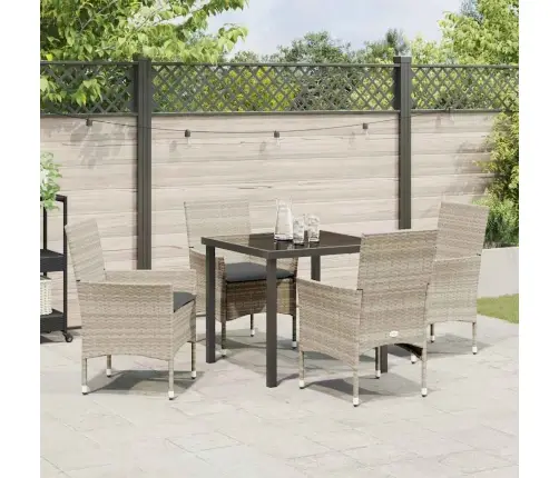 Aia Söögilaudade Komplekt Padjaga 5 Pcs Helehall Polürotang